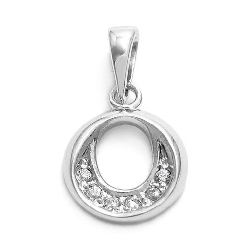 0.10 Carat CZ Circle Pendant of a Pendant and Earring Set | Wholesale Sterling Silver Jewelry | Alternate