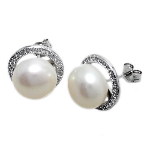 Gorgeous 0.50 Carat Micro-Pave CZ Earrings | Wholesale Sterling Silver Jewelry | Main