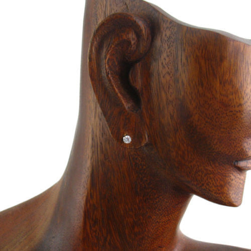 Classic 0.50 Carat Round CZ Post Stud Earrings in 4mm | Wholesale Sterling Silver Jewelry | Alternate