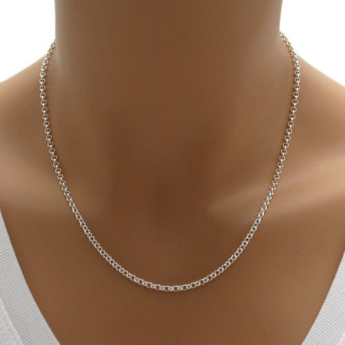 Sterling Silver Rolo Chain Necklace 2.0mm (Gauge 040). Available in 3 Lengths.
