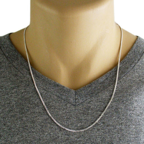Sterling Silver Cuban Curb Chain Necklace 2mm (Gauge 050). Available in 6 Lengths.