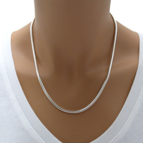 Sterling Silver Snake Chain Necklace 3.0mm (Gauge 080). Available in 5 Lengths.