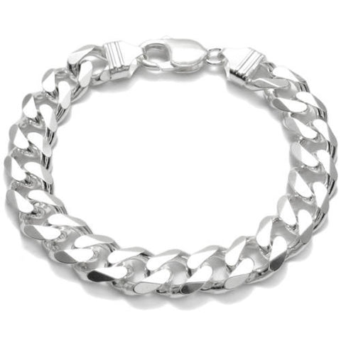 Awesome 11mm (300 Gauge) Cuban link chain bracelet | Wholesale 925 Sterling Silver Jewelry | Item photo
