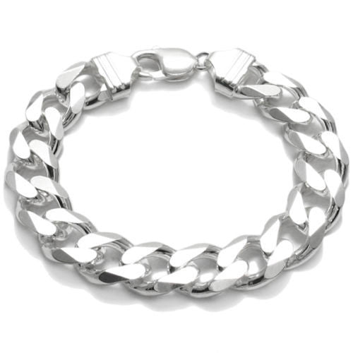 Lavish 13mm (350 Gauge) Cuban link chain bracelet | Wholesale 925 Sterling Silver Jewelry | Item photo