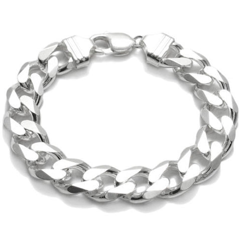 Lavish 13mm (350 Gauge) Cuban link chain bracelet | Wholesale 925 Sterling Silver Jewelry | Item photo