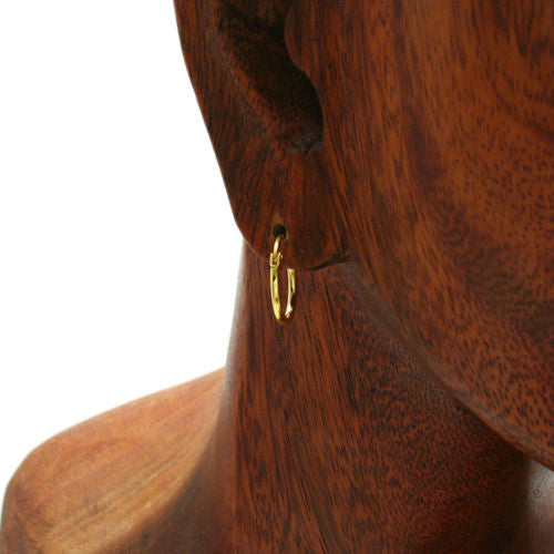 14K Gold Over Round Hoop Earrings with a polished finish | Wholesale Sterling Silver Jewelry | Alternate