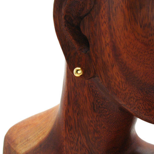 14k Gold Over Round Ball Post Earrings 8mm | Wholesale Sterling Silver Jewelry | Alternate