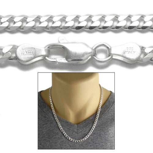 Sterling Silver 80 Gauge Diamond Cut 55cm Curb Chain – Grahams Jewellers