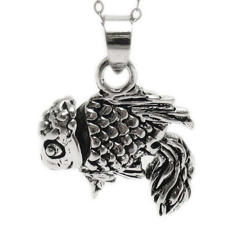 Cute 3D Fish with Movable Head, Fins & Tail Pendant | Wholesale 925 Sterling Silver Pendant - Jewelry