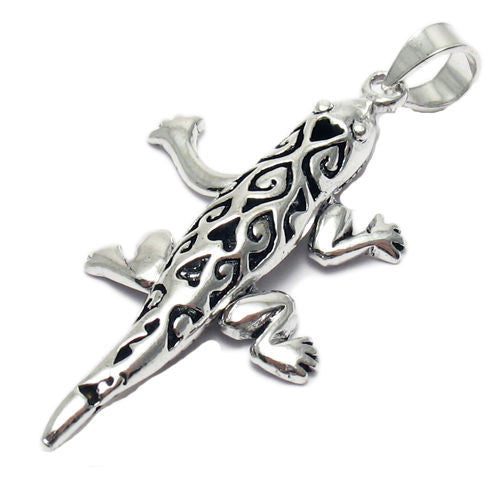 Exquisite 3D Gecko Lizard with Movable Legs Pendant | Wholesale 925 Sterling Silver Pendant - Jewelry 