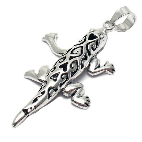 Exquisite 3D Gecko Lizard with Movable Legs Pendant | Wholesale 925 Sterling Silver Pendant - Jewelry 