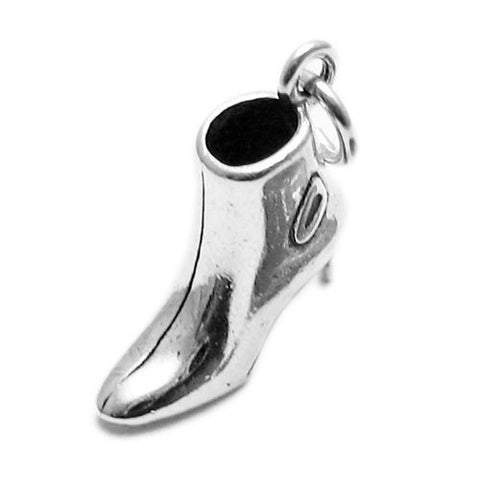 Stylish 3D Short Ankle Boot Charm | Wholesale 925 Sterling Silver Charms - Jewelry | Main