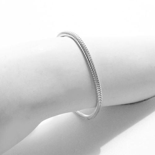 3mm snake chain bracelet compatible with Pandora charms | Wholesale 925 Sterling Silver Jewelry | Alternate photo