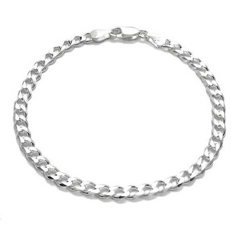 Elegant 5mm (120 Gauge) Cuban link chain bracelet | Wholesale 925 Sterling Silver Jewelry | Item photo