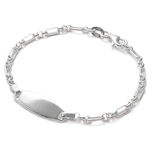 Stunning Child's Bracelet with Cute Engravable I.D. - 6 Inch | Wholesale 925 Sterling Silver Jewelry | Main