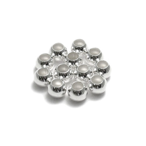 6mm big hole spacer beads for jewelry making | Packet of 12 | Wholesale 925 Sterling Silver Jewelry