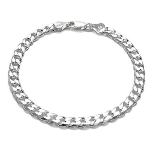Beautiful 6mm (150 Gauge) Cuban link chain bracelet | Wholesale 925 Sterling Silver Jewelry | Item photo