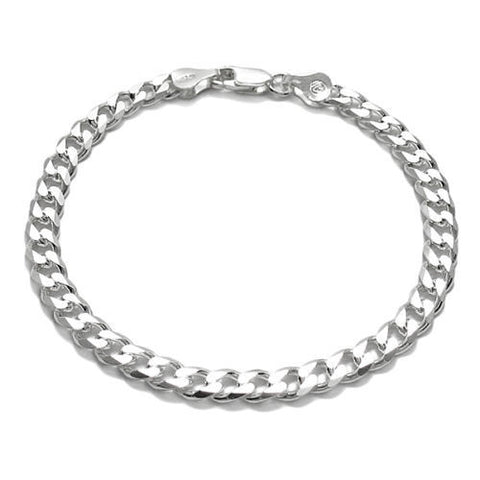 Beautiful 6mm (150 Gauge) Cuban link chain bracelet | Wholesale 925 Sterling Silver Jewelry | Item photo