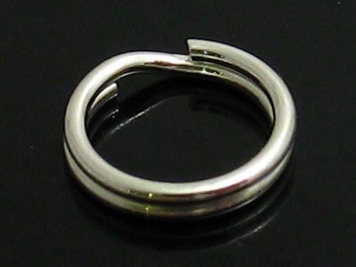 6mm medium SPLIT rings for charms and jewelry making | Wholesale 925 Sterling Silver Jewelry | Item photo