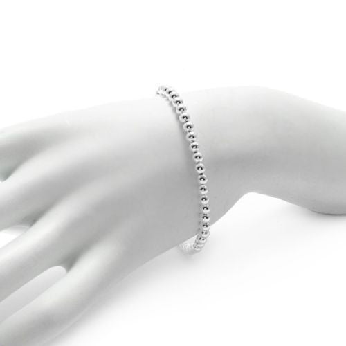 Stylish 8" Bead Bracelet - 4mm | Wholesale Sterling Silver Jewelry | Alternate