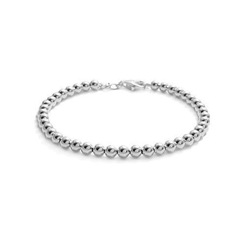 Stylish 8" Bead Bracelet - 4mm | Wholesale Sterling Silver Jewelry | Main