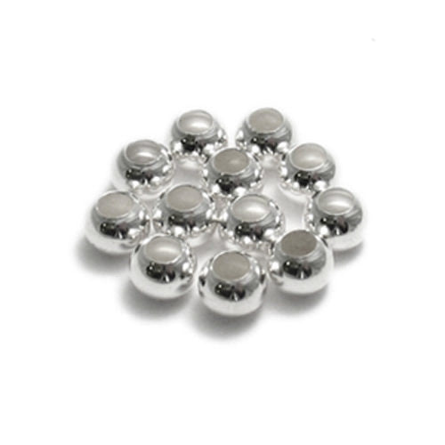 7mm big hole spacer beads for jewelry making | Packet of 12 | Wholesale 925 Sterling Silver Jewelry