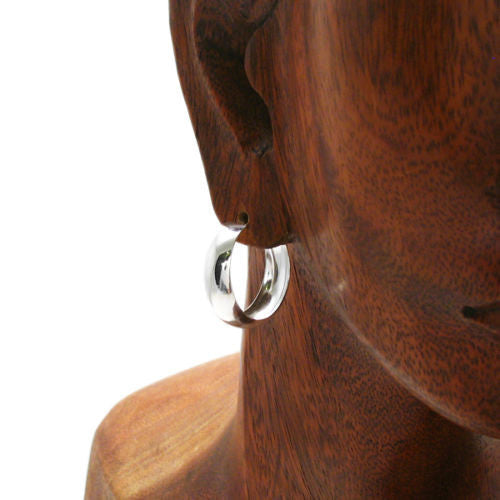 Glamorous 7mm Thin Cigar Band Hoop Post Earrings | Wholesale Sterling Silver Jewelry | Alternate