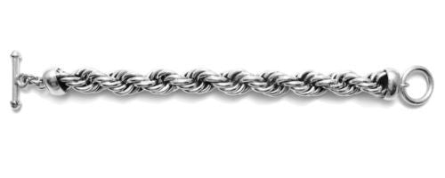 Stunning Wide Braided Twist Rope Bracelet - 8.75 Inch | Wholesale 925 Sterling Silver Jewelry | Alternate