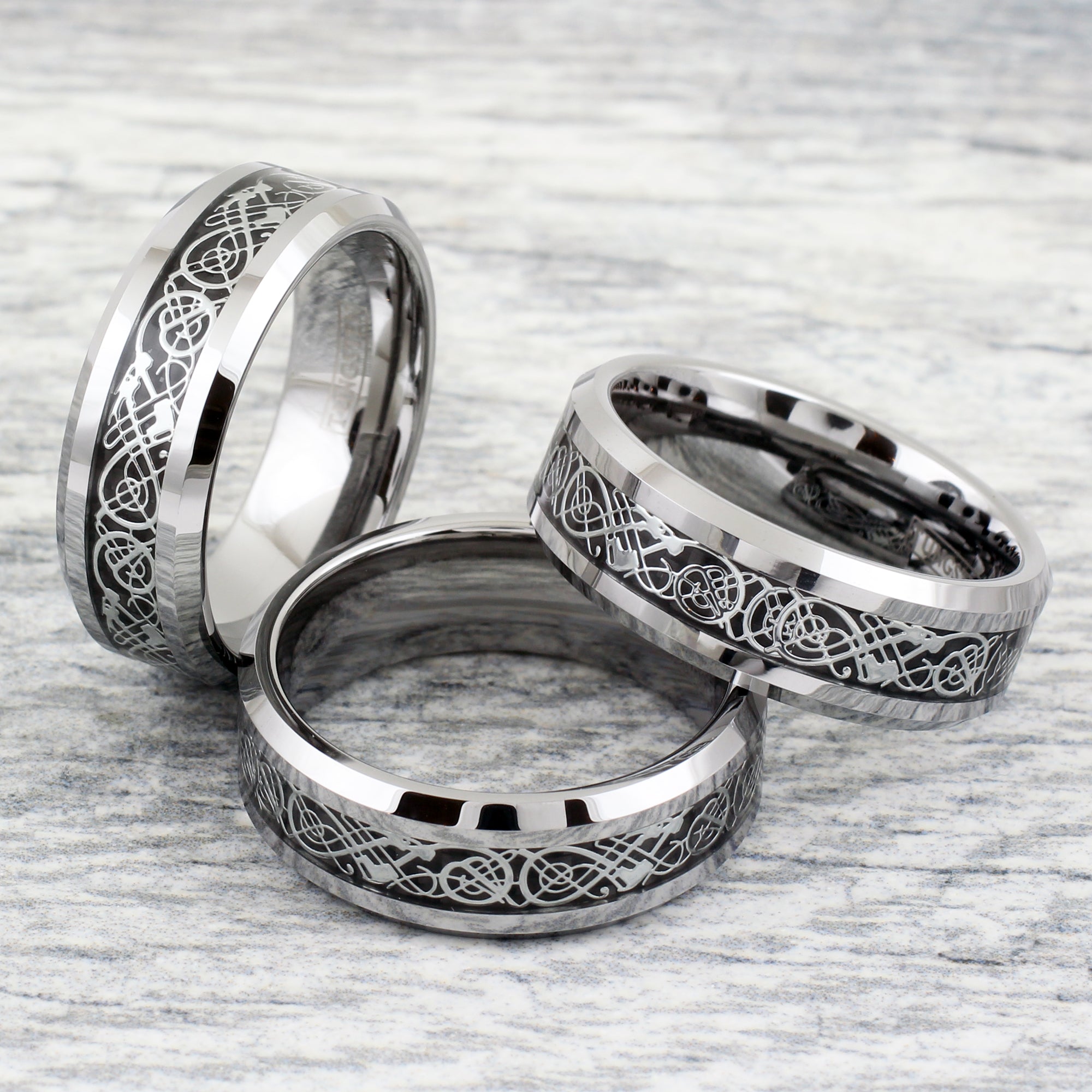 Silver Matte Titanium Couple Ring - Zoey - Zoey Philippines