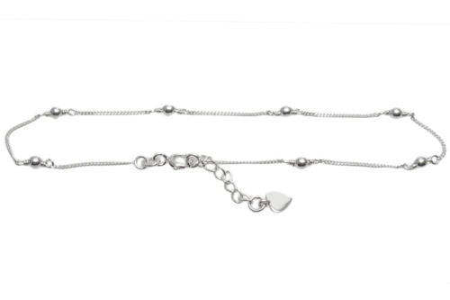Radiant 9"-10" Adjustable Bead Anklet | Wholesale Sterling Silver Jewelry | Alternate