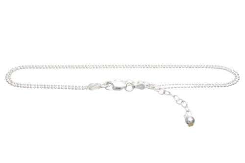 Glamorous Adjustable Double Bead Anklet | Wholesale Sterling Silver Jewelry | Alternate