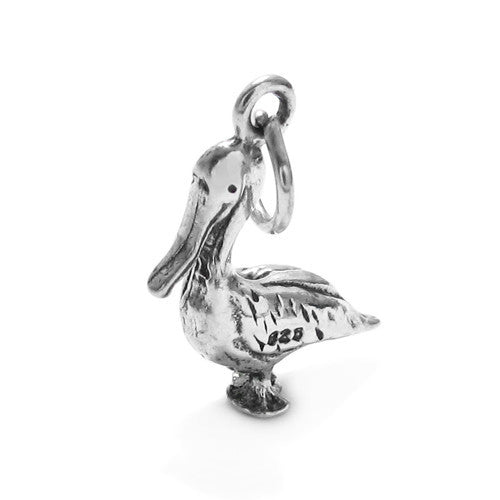 Adorable 3D pelican charm | Wholesale 925 Sterling Silver Jewelry