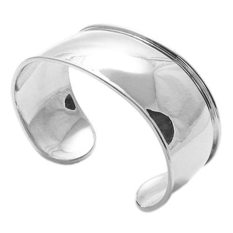 Stylish Alpaca Silver Engravable 7" Cuff Bangle Bracelet | Wholesale Jewelry | Main