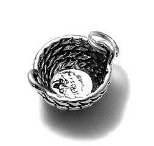 Dainty Basket Charm | Wholesale 925 Sterling Silver Charms | Main
