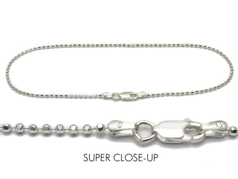 Classic Sterling Silver Bead Anklet. Available in 3 Lengths.