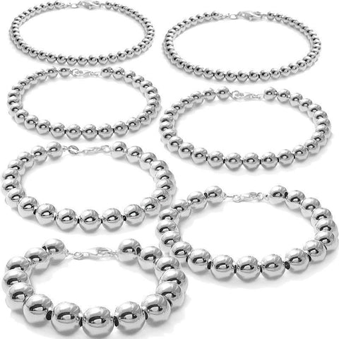 Classy Bead 7" Bracelet - 7 Widths  | Wholesale Sterling Silver Jewelry | Main