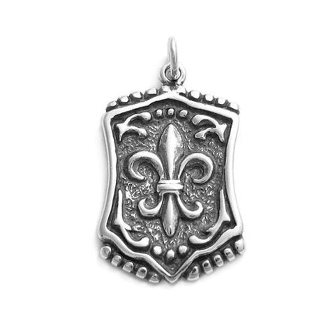 Beautiful and Elegant Fleur De Lis Charm Pendant | Wholesale 925 Sterling Silver Pendant - Jewelry | Main