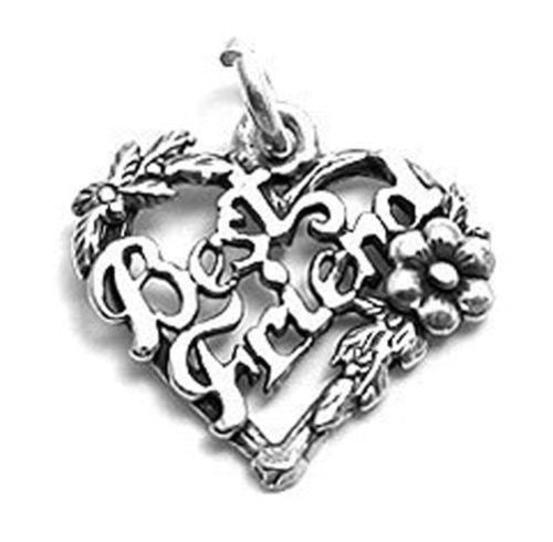 Perfect "Best Friend" Heart Talking Charm for your losest friend. Wholesale Sterling Silver Charms - Jewelry