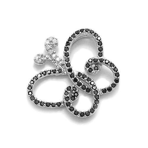 Dainty Butterfly Pendant with Radiant CZs | Wholesale 925 Sterling Silver Jewelry | Main