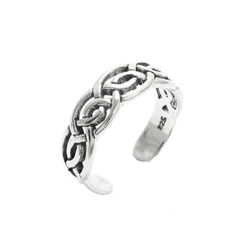 Celtic Interwoven Vine Design on Toe Ring | Wholesale Sterling Silver Jewelry