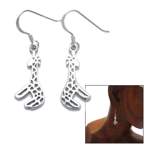 Really adorable hanging giraffe hook earrings | Wholesale 925 Sterling Silver Jewelry | Combo photo