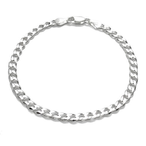 Charming Cuban Link Chain Bracelet - 5mm | Wholesale 925 Sterling Silver Jewelry | Alternate