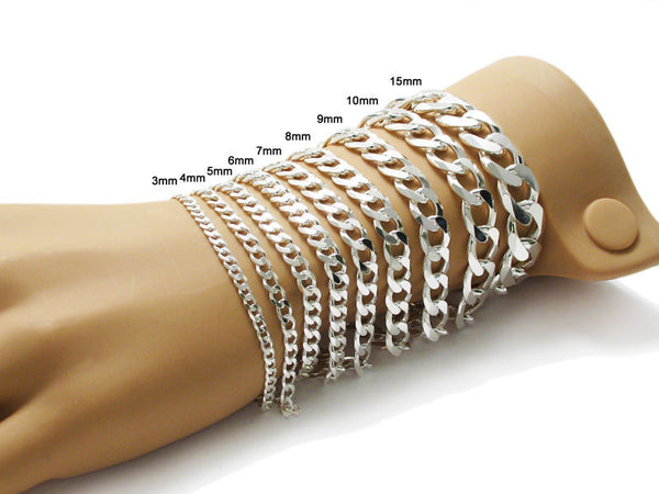Charming Cuban Link Chain Bracelet - 8 Inch | Wholesale 925 Sterling Silver Jewelry | Main