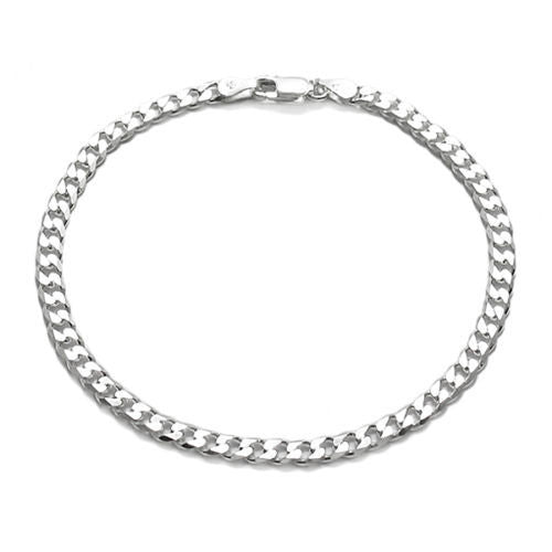 Charming Cuban Link Chain Bracelet - 4mm | Wholesale 925 Sterling Silver Jewelry | Alternate