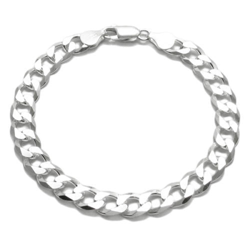 Charming Cuban Link Chain Bracelet - Flat 8mm | Wholesale 925 Sterling Silver Jewelry | Alternate
