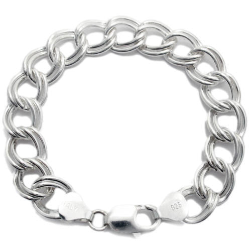 Silver Manly Charm Bracelet - Range of customizable bracelets for men
