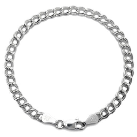 Charming Double Link Charm Bracelet 5mm 070 Gauge - 3 Lengths | Wholesale Sterling Silver Jewelry | Main