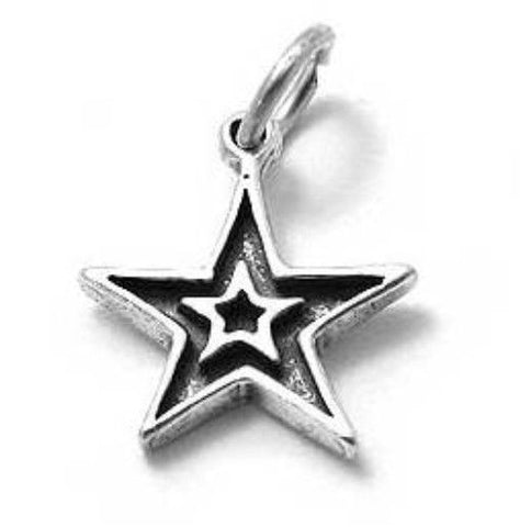 Stunning Double Star Charm | Wholesale 925 Sterling Silver Charms 