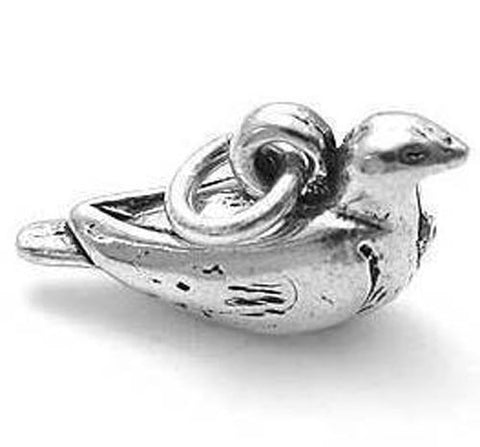 Dove Charm in 3D Sterling Silver