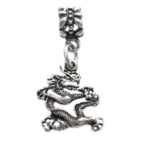 Marvelous Dragon Charm with Euro Bead | Wholesale 925 Sterling Silver Charms - Jewelry | Main